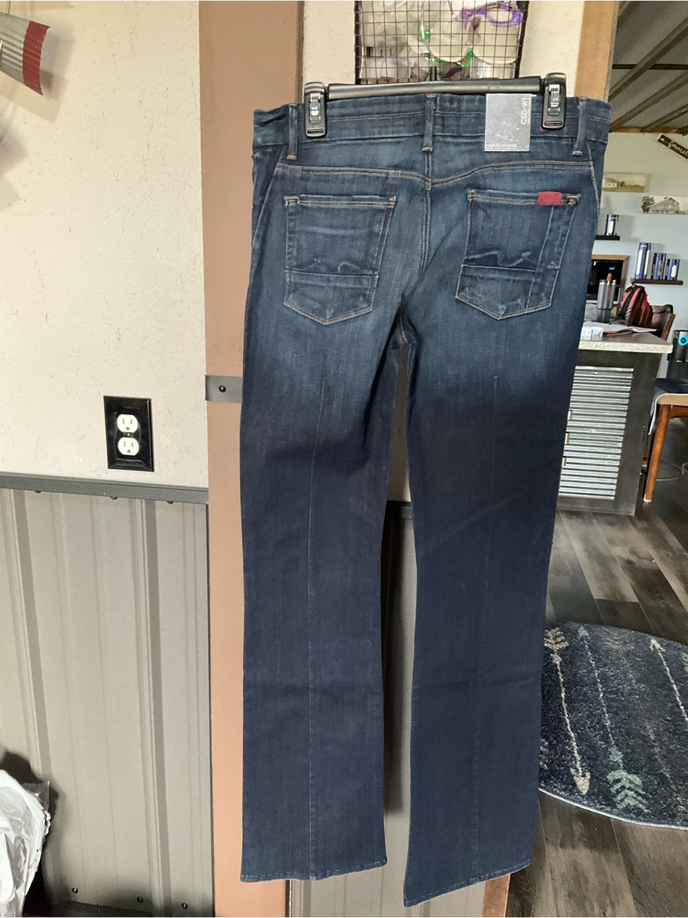 7 For All Mankind Women's Dark Blue Boot Cut Jeans